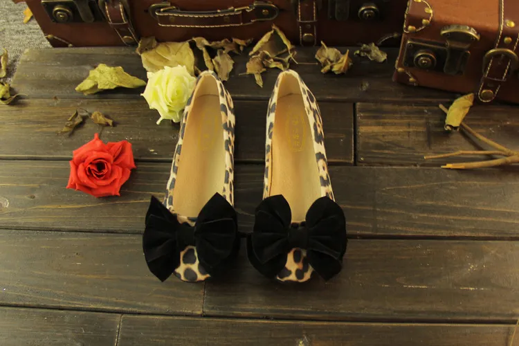 Women's bow flat shoes - Beige