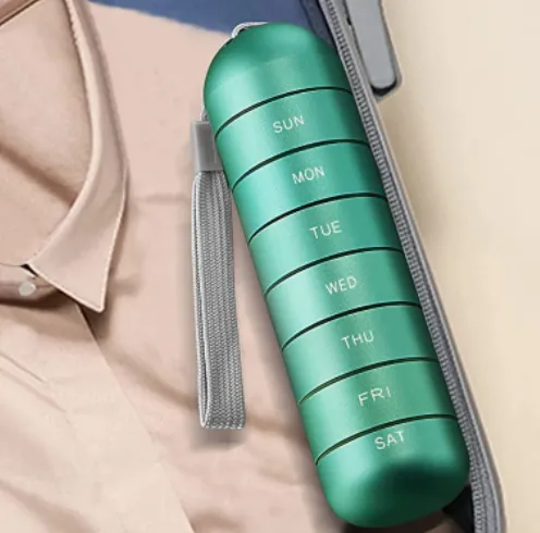 Metal Medicine Box Sealed Waterproof Aluminum Alloy Medicine Bottle Green - Shop at LoveMi