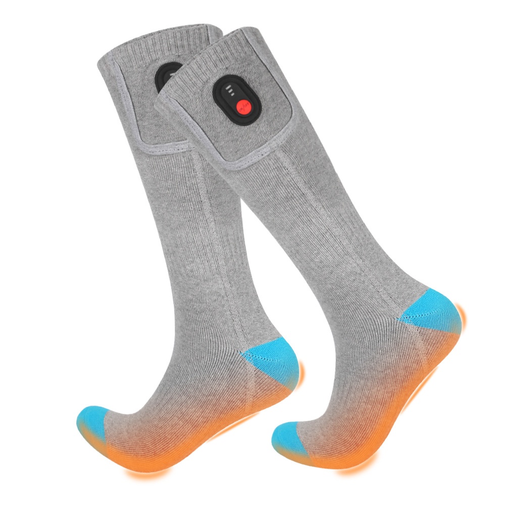 Gray Blue Battery Socks