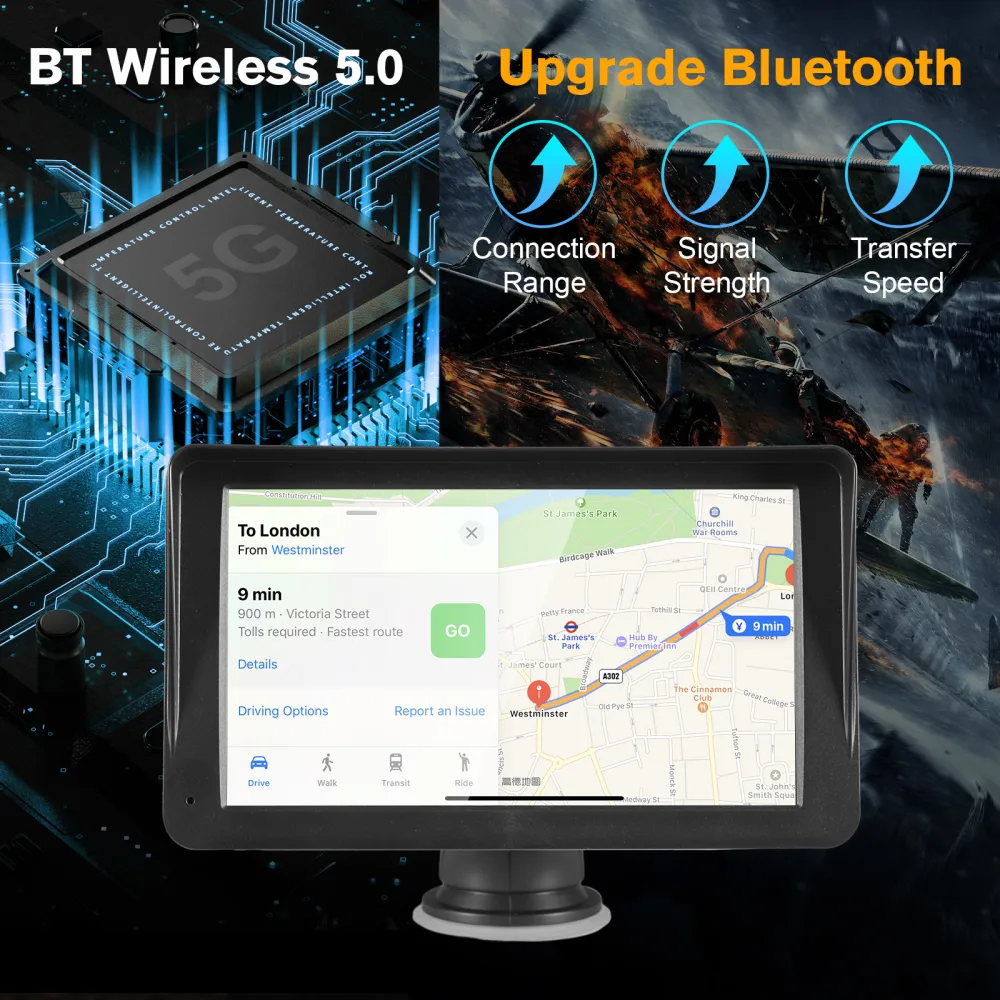 Portable Car Stereo Wireless CarPlay & Android Auto