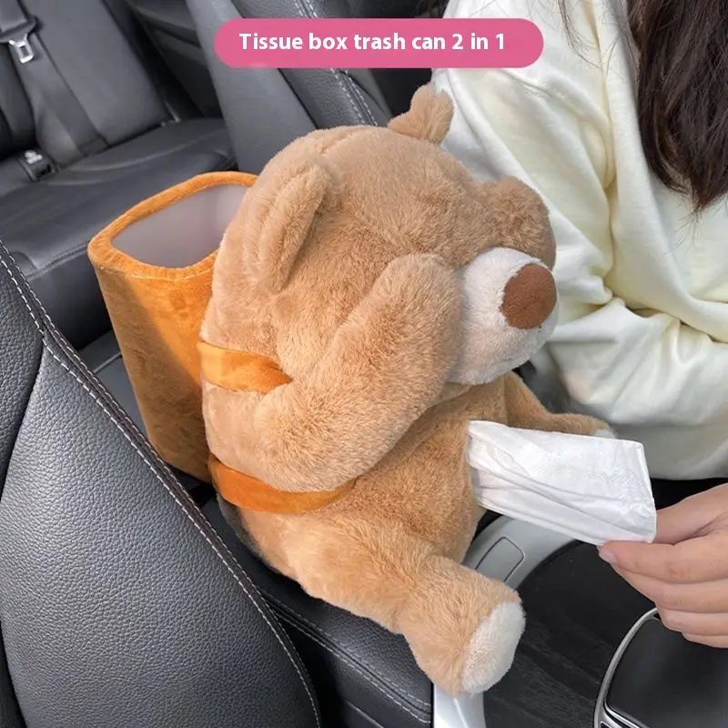 Creative Cute Paper Extraction Box Trash Can Two-in-one Practical Outfit