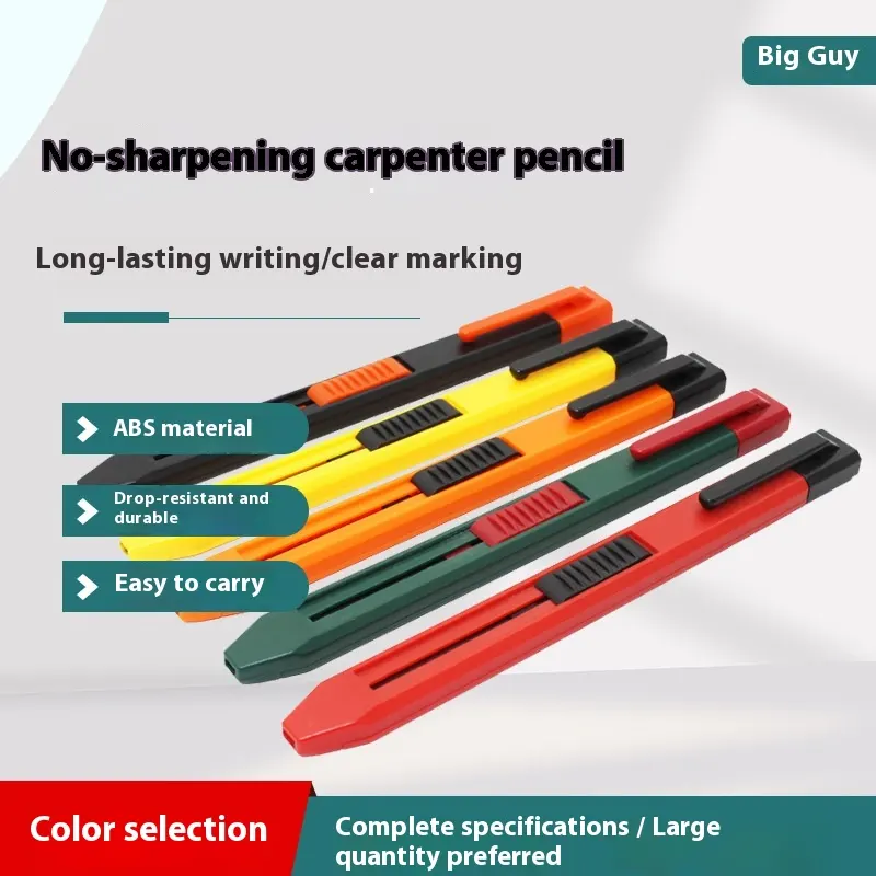 Plastic Woodworking Propelling Pencil Special Thick Lead Mark Drawing
