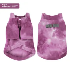 Tie Dye Puppy Clothes Autumn And Winter - Purplish White - View 1
