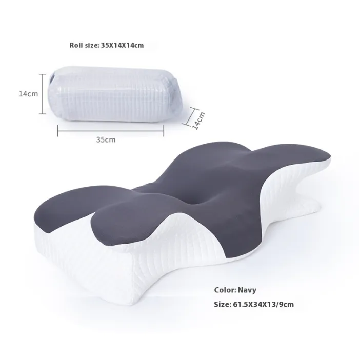 Memory Foam Neck Pillow, Supportive Travel Pillow for Airplane, Car and Train - detail photo 2