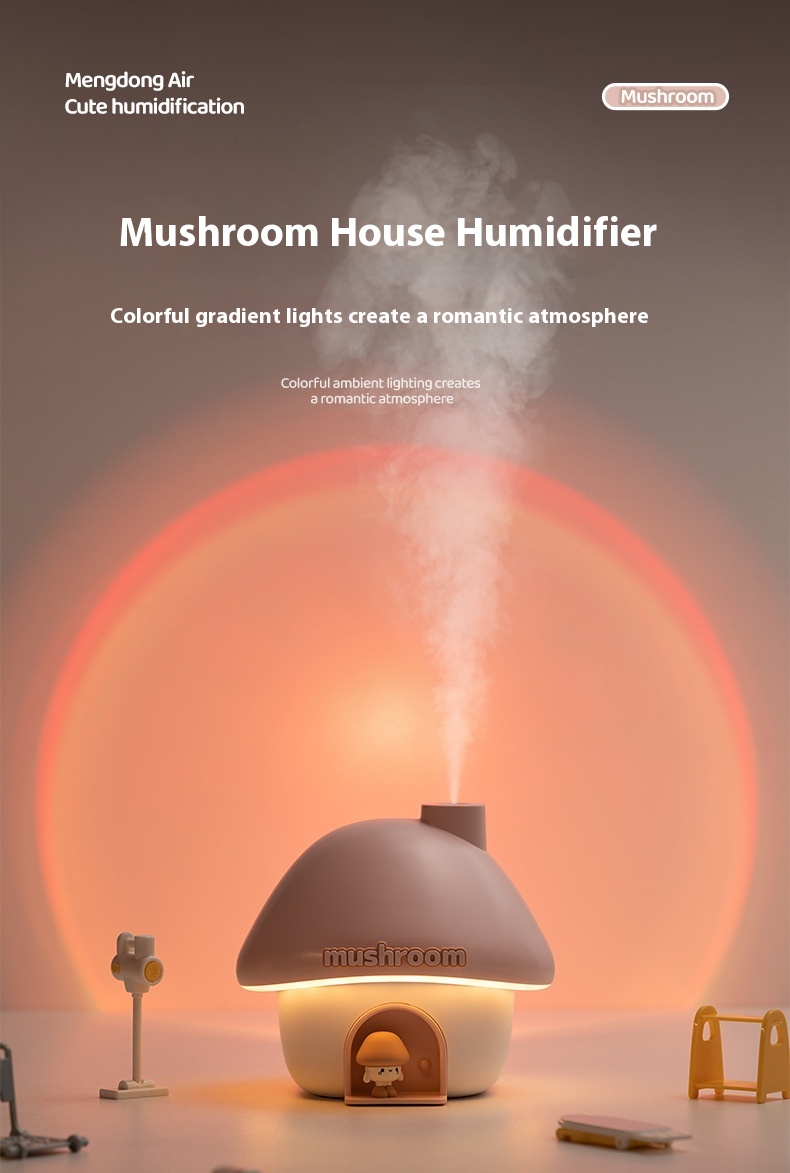 Title 1, Mushroom House Ambience Light Mute Humidifier