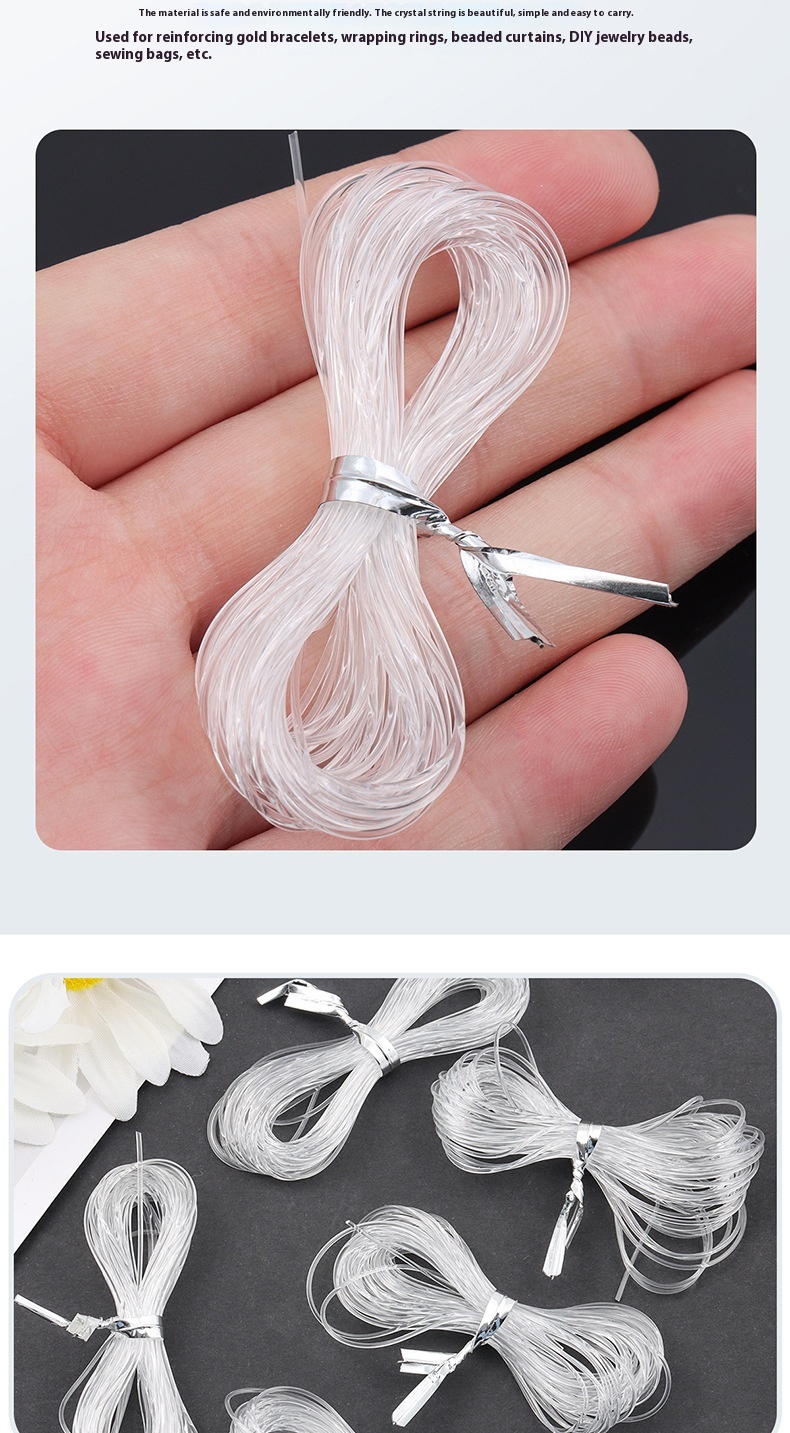 Title 4, Beaded Crystal Transparent Handmade Filament Pe...