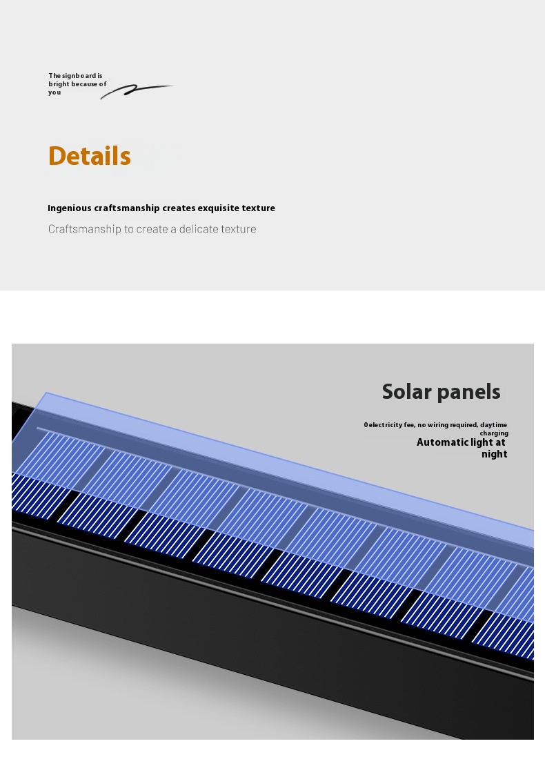 Title 5, Nowy zewnętrzny solarowy szyld z wbudowaną list...