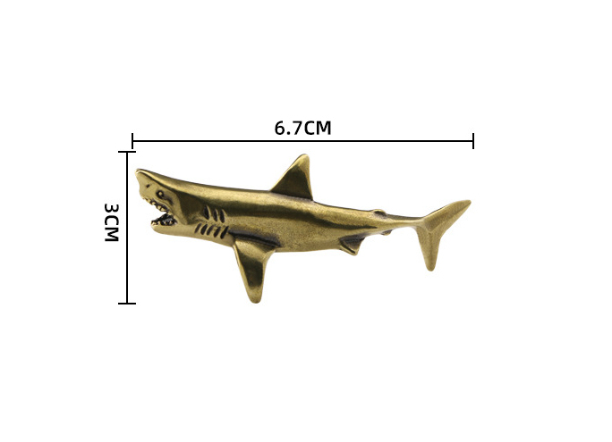 Title 1, Antique Reproduction Brass Shark Ornaments Tea ...