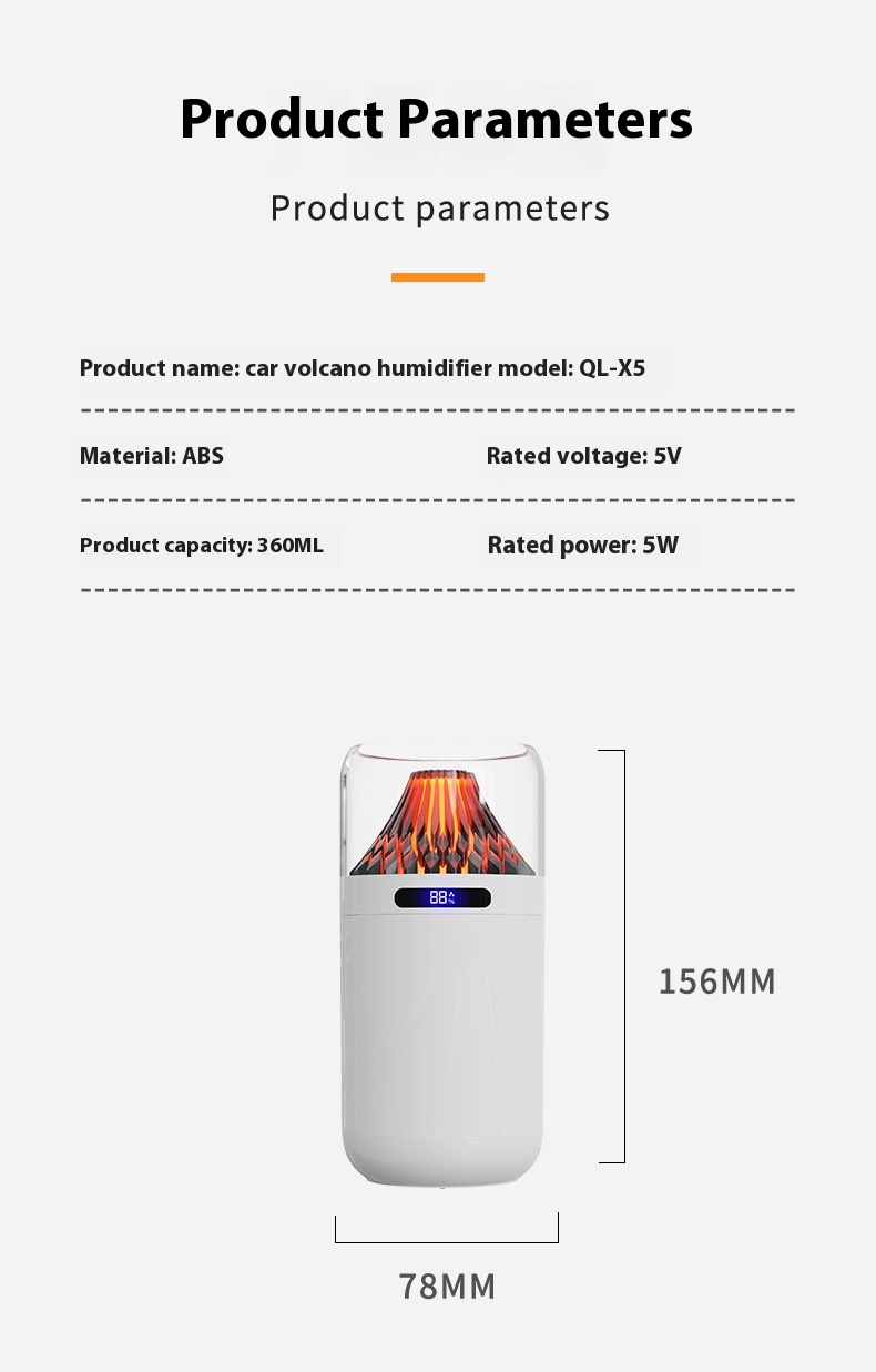 Title 14, Volcano USB Small Digital Display Humidifier