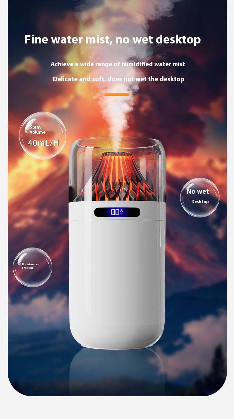 Title 3, Volcano USB Small Digital Display Humidifier