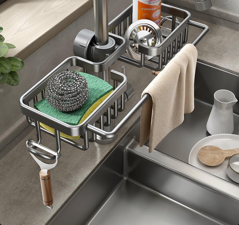 Title 4, Kitchen Faucet Scullery Multifunctional Storage...