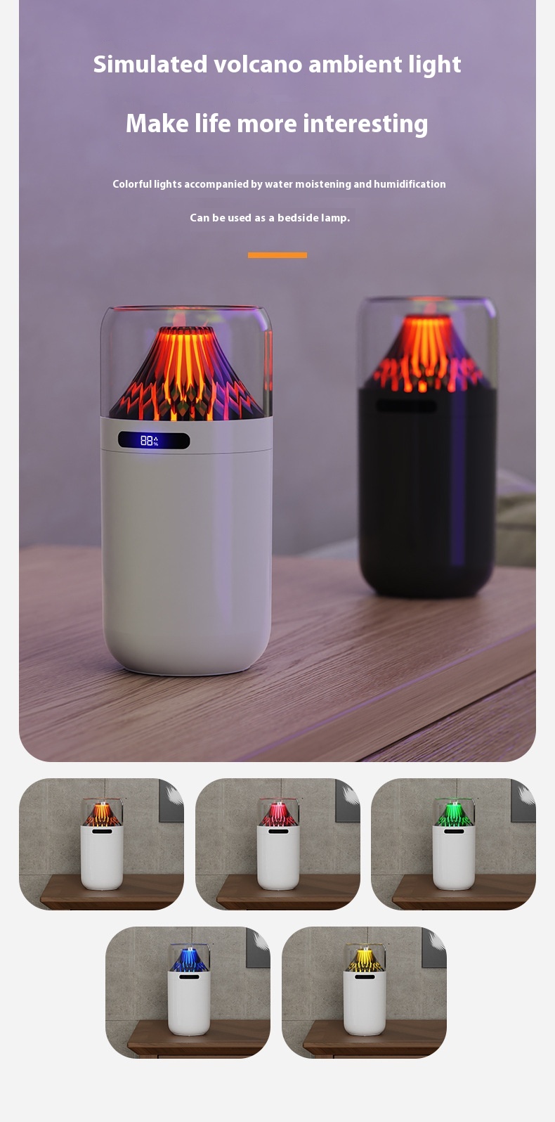 Title 10, Volcano USB Small Digital Display Humidifier