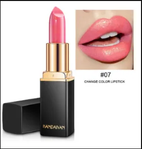 Shiny Metallic Lipstick Pearlescent Color Temperature Change Lipstick Gilt Lipstick 7 Style - Shop at LoveMi