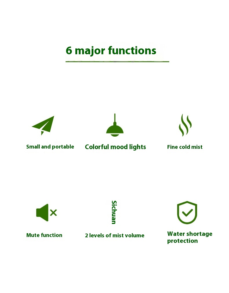 Title 8, Household Desk Mute Timing Small Air Atomizing ...