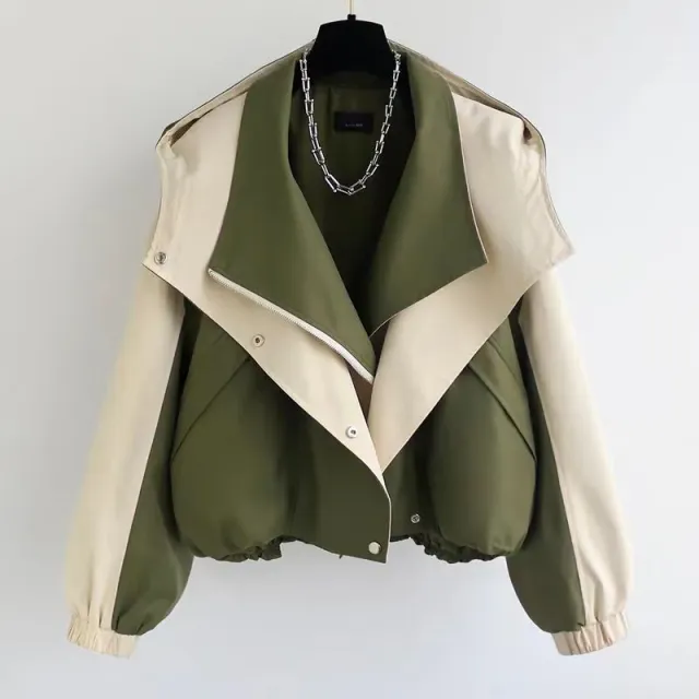 Cotton And Thickening Small Slimming Overall Trench Coat New Green Double Layer - Shop at LoveMi