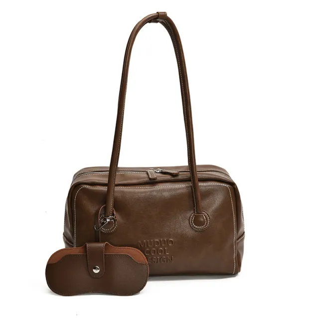 Casual Tote Bag Retro Fashion Large Capacity Shoulder Bag Brown - Shop at LoveMi