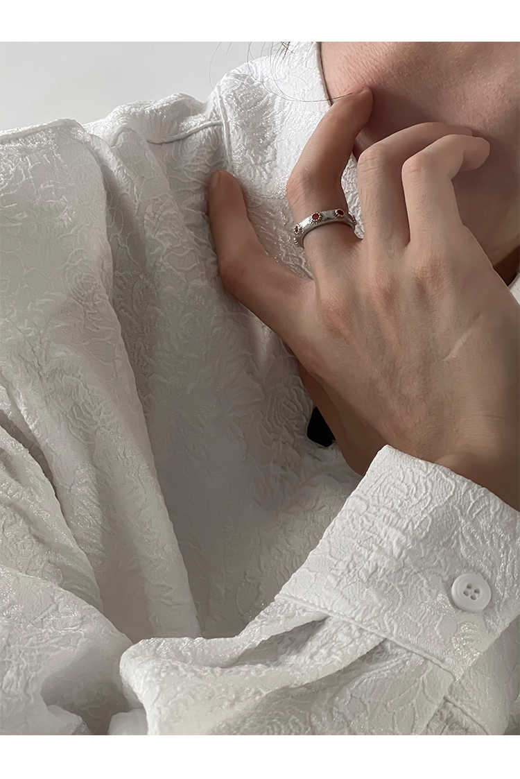 Irregular Zircon Texture Open Ring