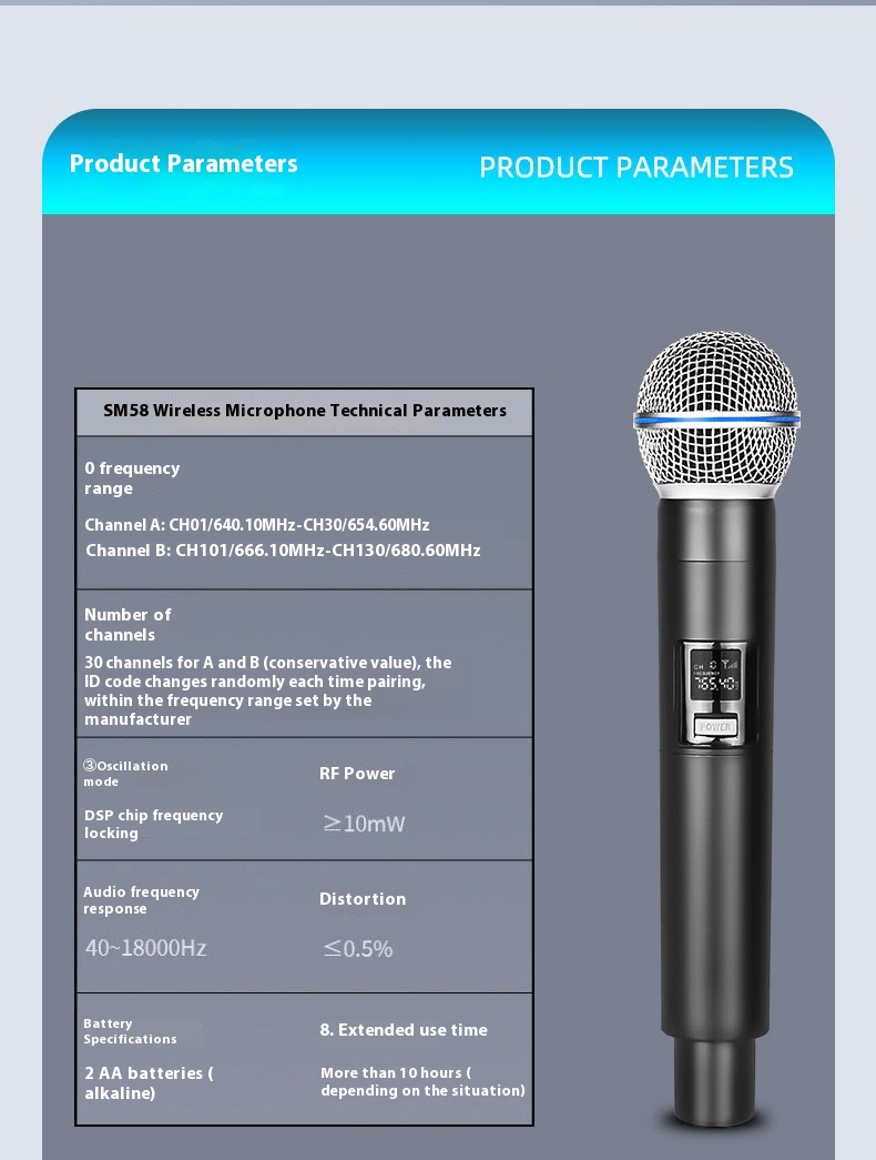 Title 14, Microphone sans fil 1 à 2 avec réduction du bru...