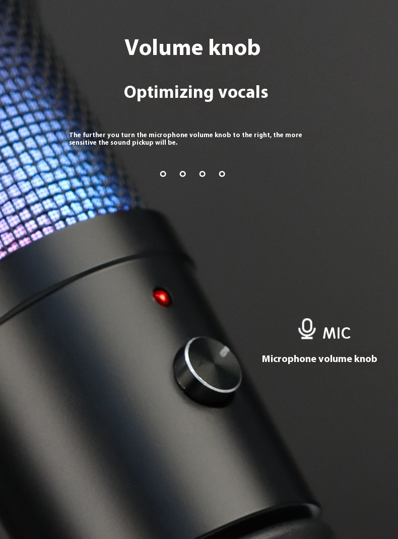 Title 14, RGB Lamp Condenser Microphone Game Conference S...