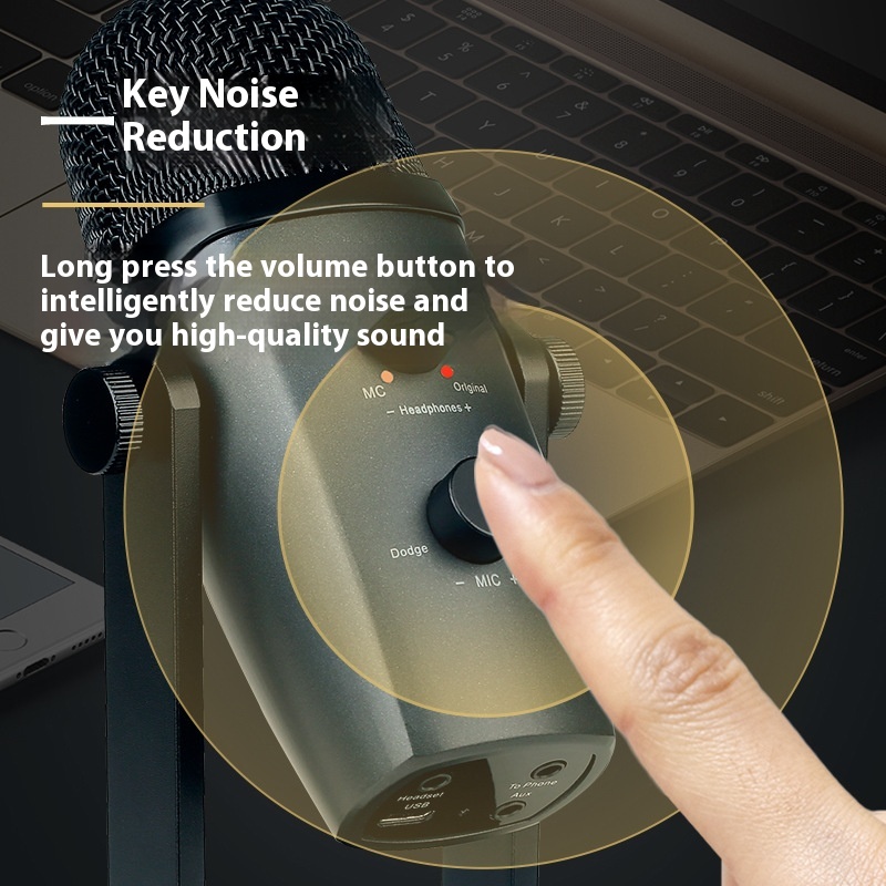 USB Capacitor Bluetooth Microphone Singing And Recording - Image 3