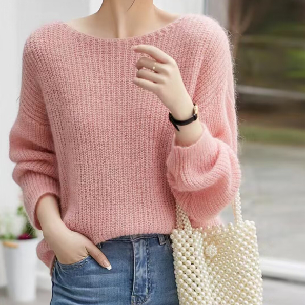 Title 2, French Style Loose And Idle Knitwear Top