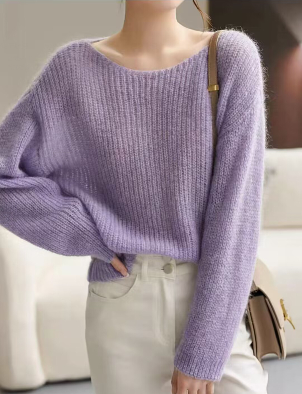 Title 1, French Style Loose And Idle Knitwear Top