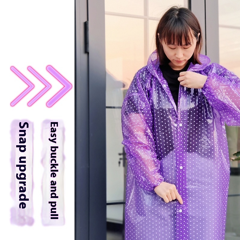 Title 3, Polka Dot Raincoat Long Thickened Walking Tour