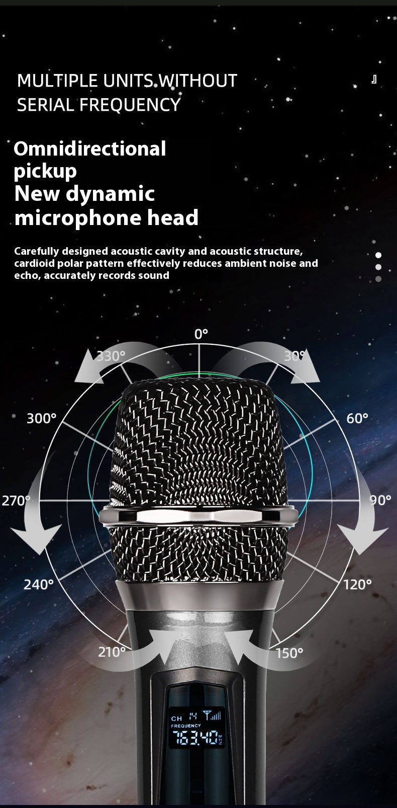 Title 6, Draadloze microfoon oplaadbaar voor thuis en bu...