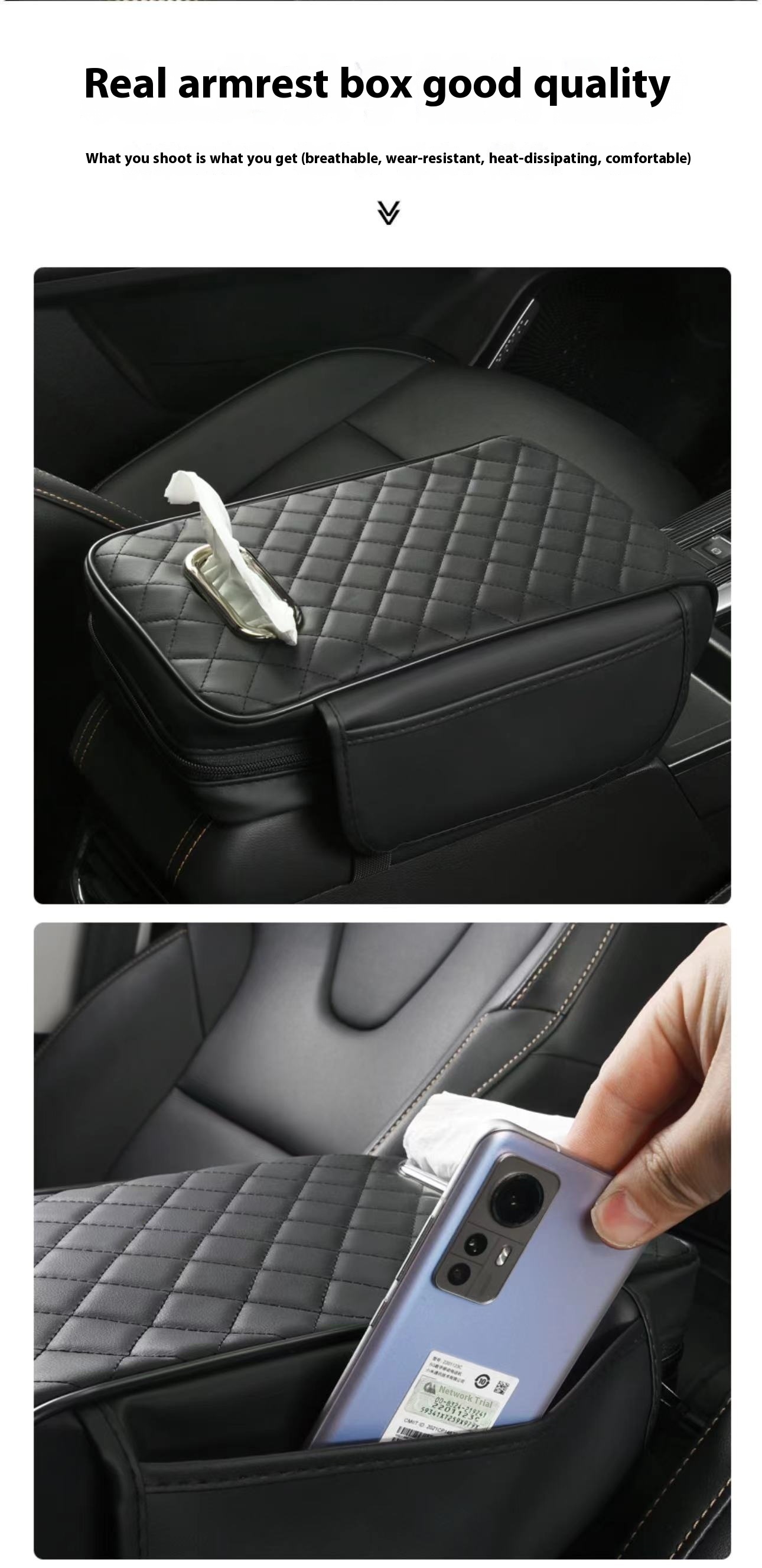 Title 6, Universal Car Armrest Box Cushion Vehicle-mount...