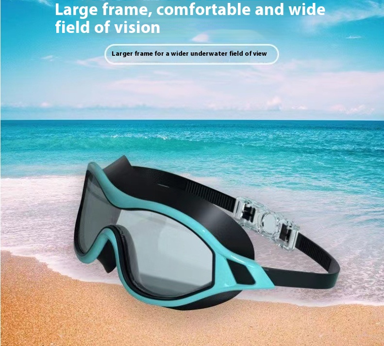 Title 1, One-piece Large-frame Swimming Goggles HD