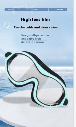 Title 3, One-piece Large-frame Swimming Goggles HD