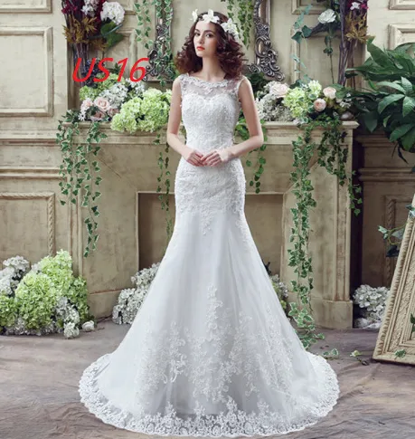 Bride Trailing Wedding Dress sexy Lace Mermaid
