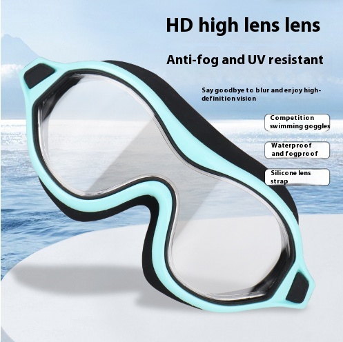 Title 4, One-piece Large-frame Swimming Goggles HD