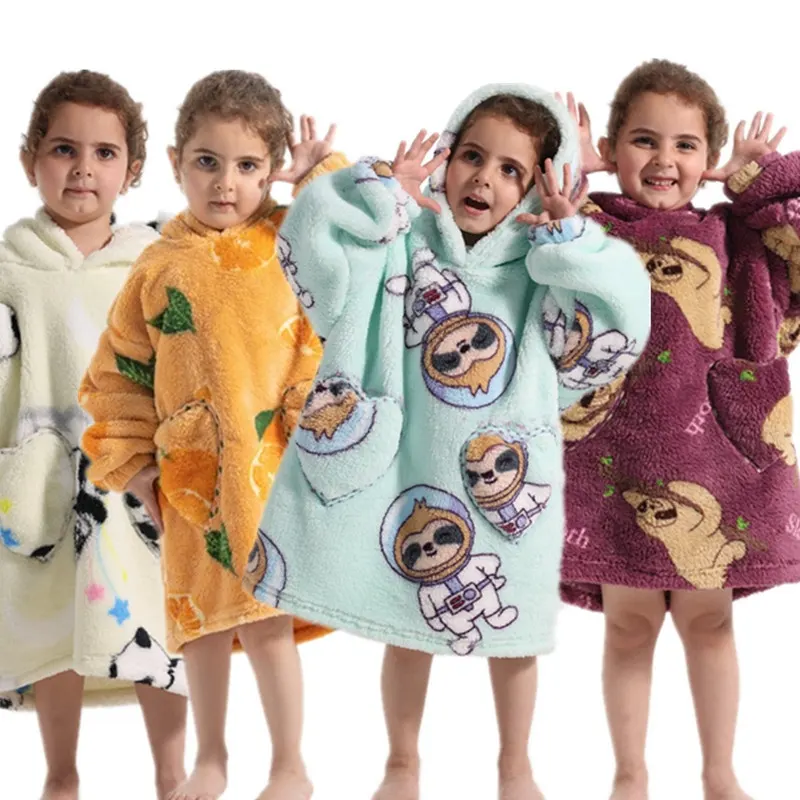 Boys and Girls Comfortable Cotton Velvet Cold-proof Clothes Lazy