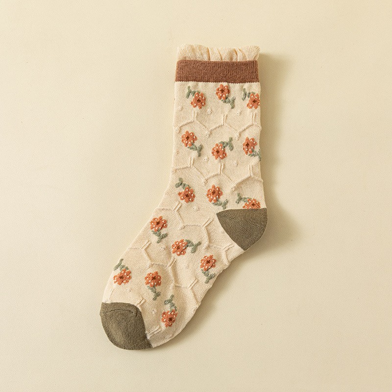 Title 8, Long-staple Cotton Socks Autumn And Winter Prin...