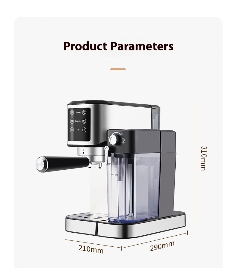 Title 11, Cafetera Espresso con Vaporizador de Leche Semi...