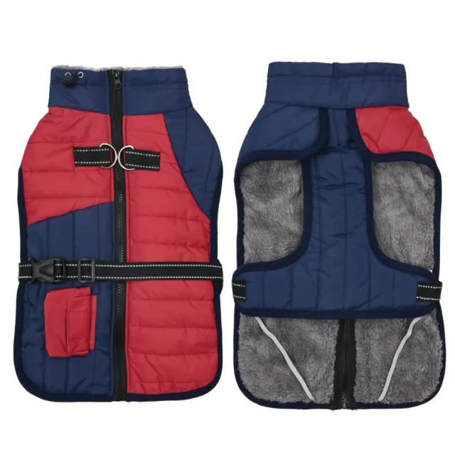 Autumn And Winter Thick Warm Dog Coat Wine Red Navy Blue - Shop at LoveMi