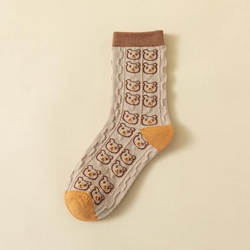 Title 7, Long-staple Cotton Socks Autumn And Winter Prin...