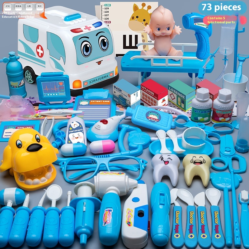 Blue Car 73 Pieces