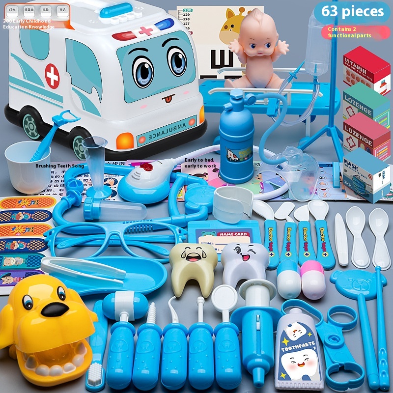Blue Car 63 Pieces