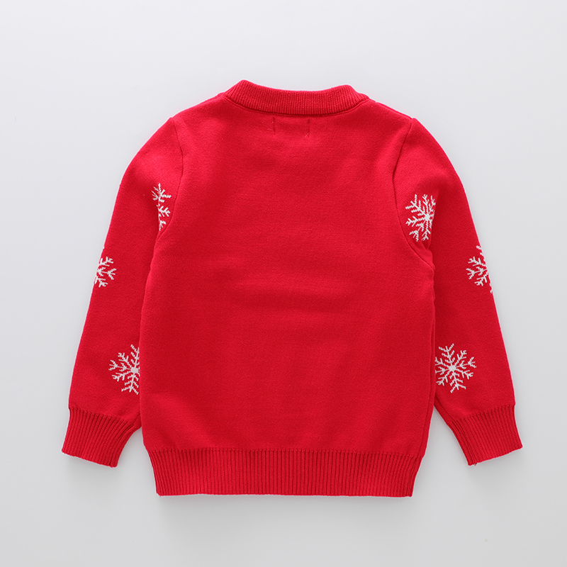 Title 5, Kinder Weihnachtspullover rot Warmer Strickpull...