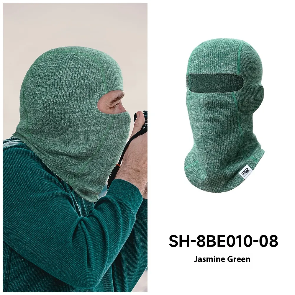 Ski Hood Face Care Balaklavava Cap - Jasmine Flower Green