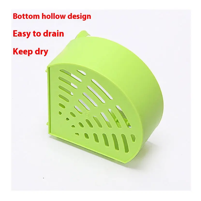 Toilet Kitchen Wall Mounted Punch-free Triangle Chuck Storage Rack