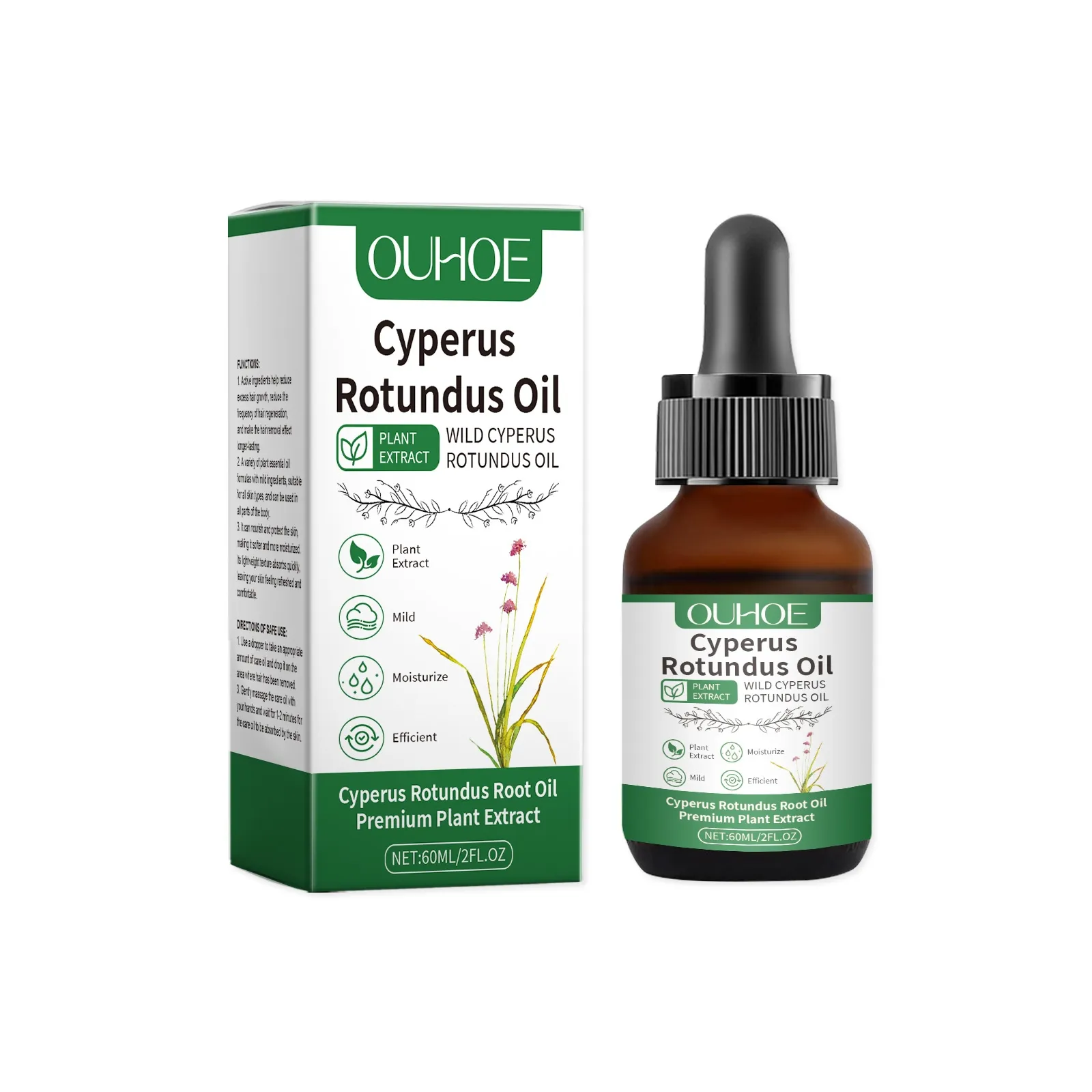 Plant care oil for hair removal