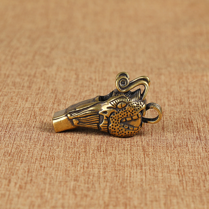 Title 1, Stylish Personality Whistle Brass Keychain Pendant