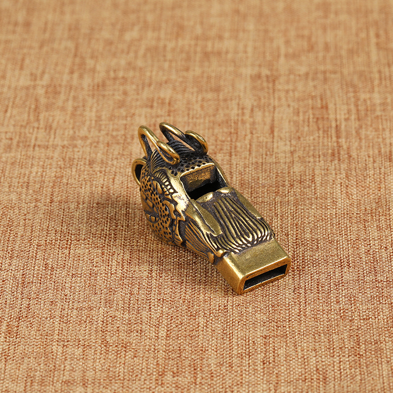 Title 2, Stylish Personality Whistle Brass Keychain Pendant