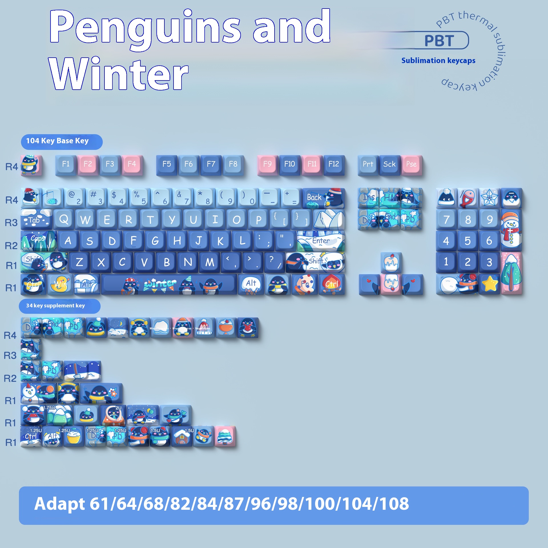 Penguin And Winter 138 Keys