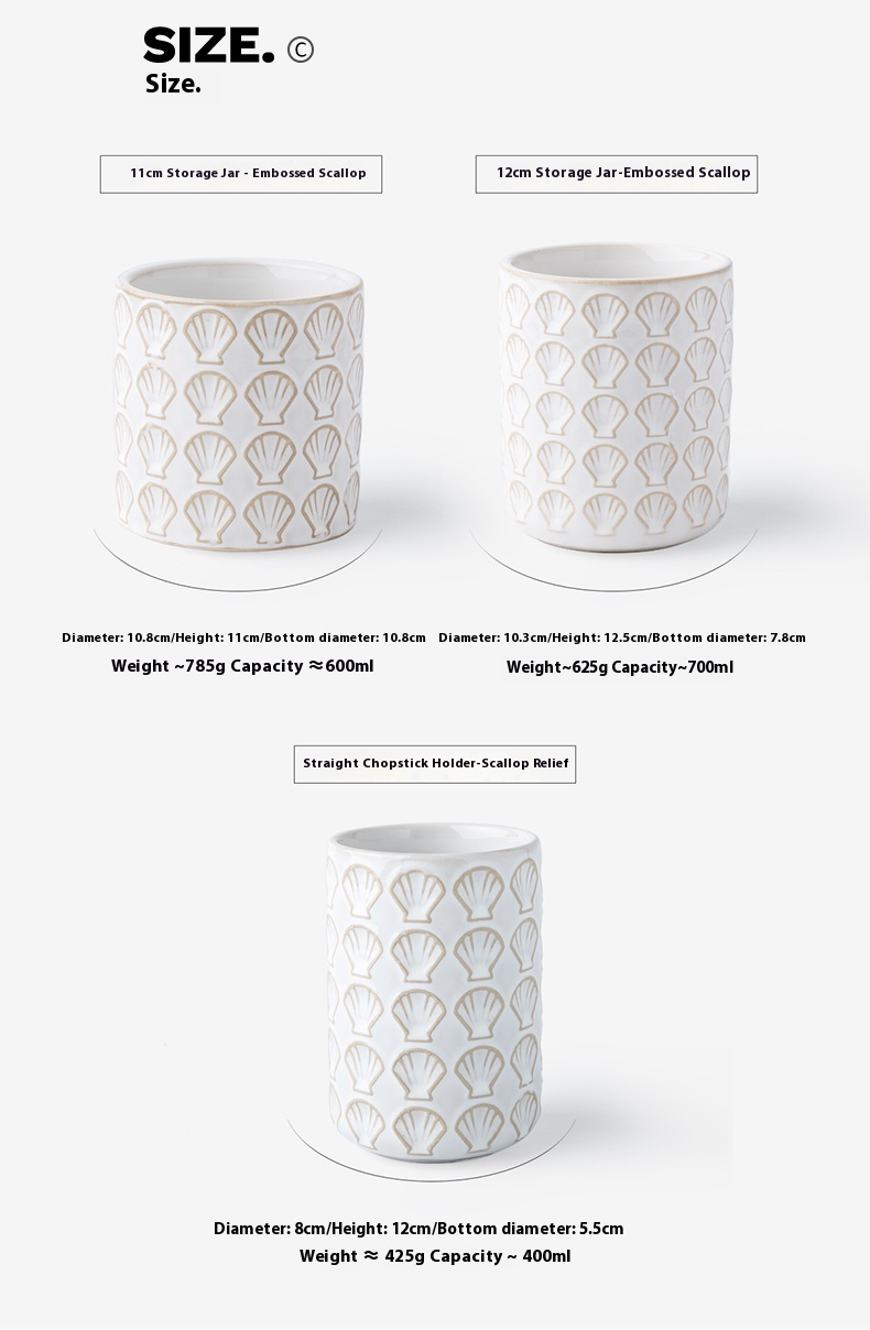 Title 5, Good-looking Embossed Ceramic Storage Container...