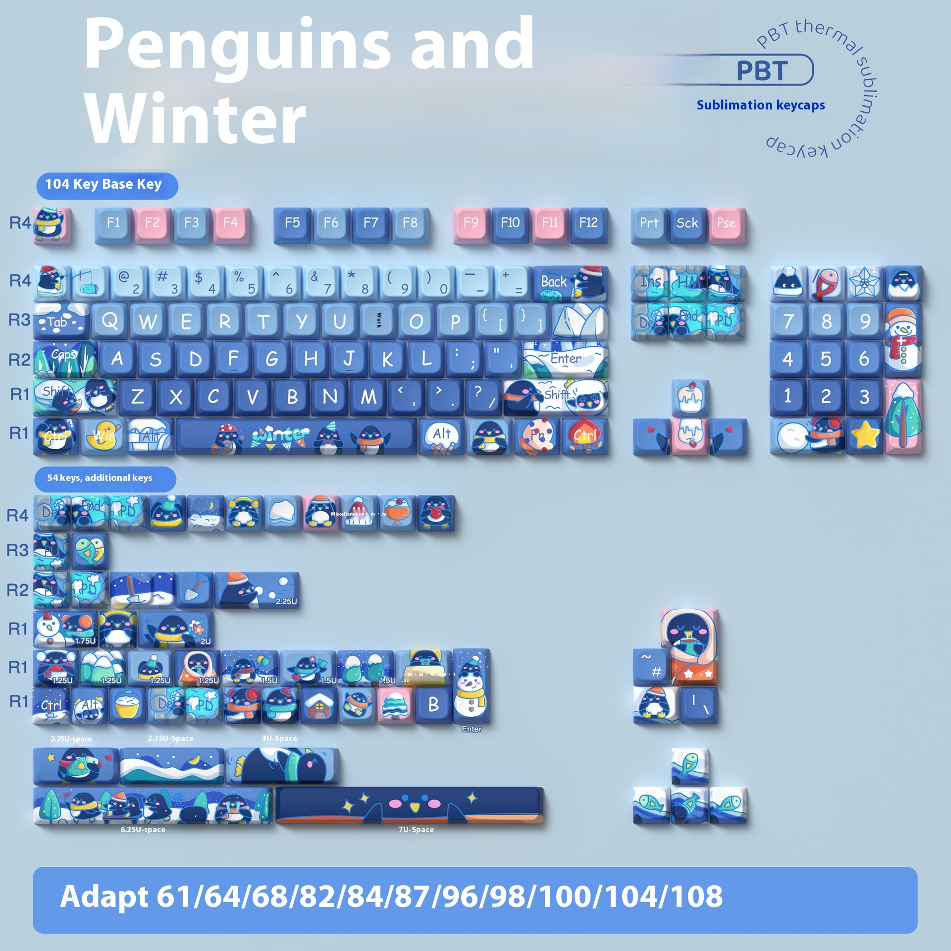 Penguin And Winter 158 Keys