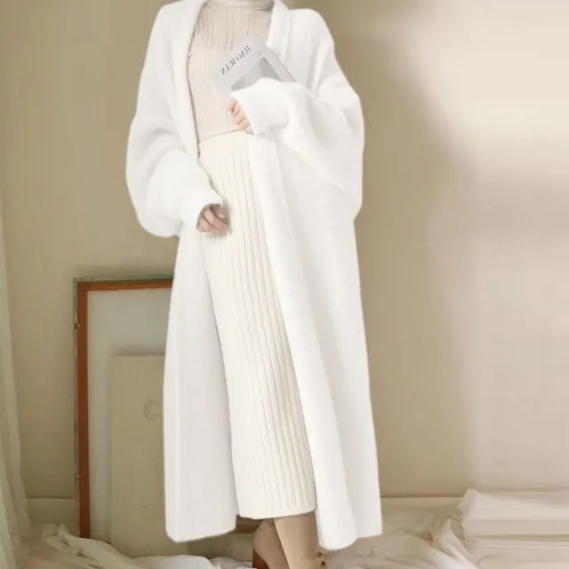 Solid Color Long Fashion All match Sweater For Women Beige - Shop at LoveMi